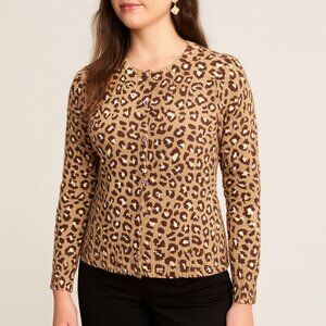 Gap Animal Print Cotton Cardigan – XS Kids M